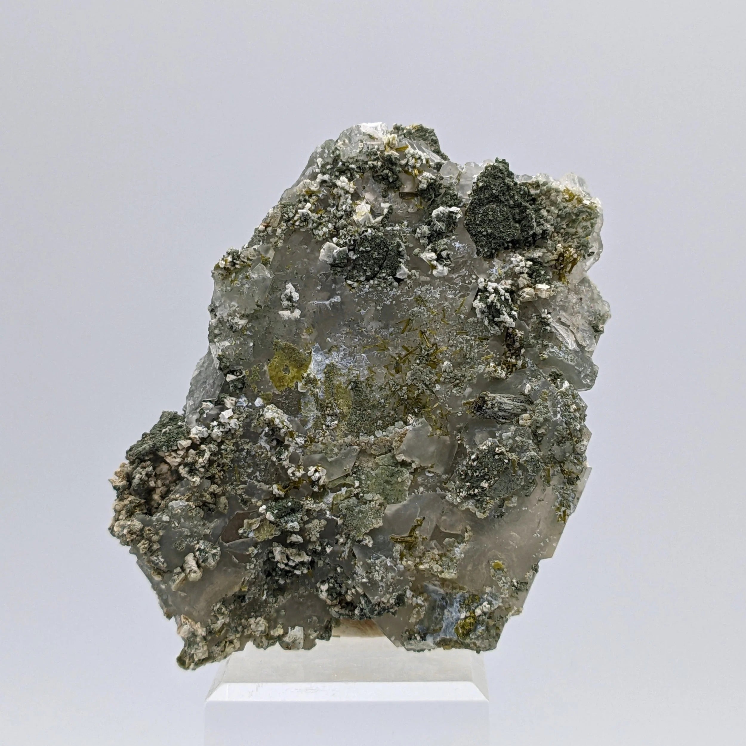 EPIDOTE on QUARTZ – Green Alpine Crystal from Switzerland