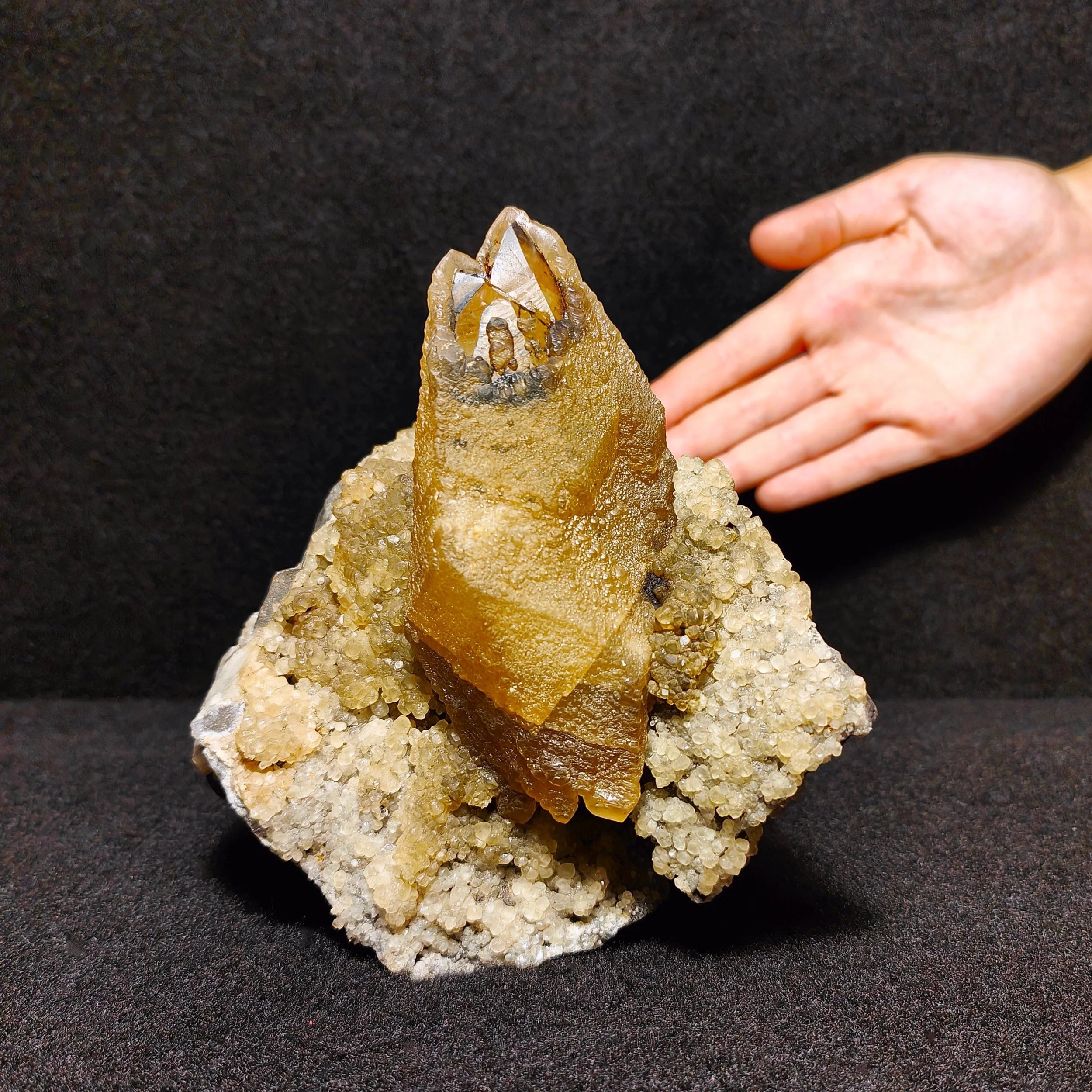 CALCITE “MATRYOSHKA” – Large 12cm Orange Calcite Crystal from Missouri, USA