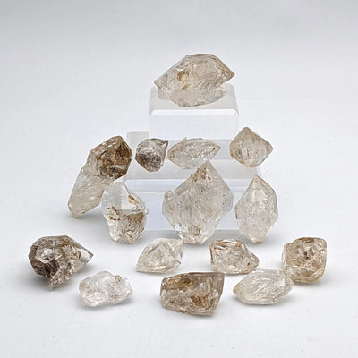 Collection of hopper Quartz Diamond crystals from multiple Italian localities