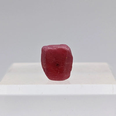 Natural ruby crystal with glassy luster from Ampanihy, Madagascar