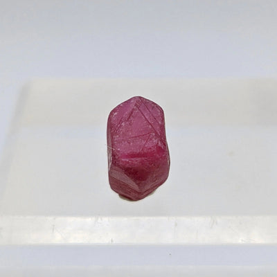 Elongated ruby crystal with hexagonal cross-section, Madagascar