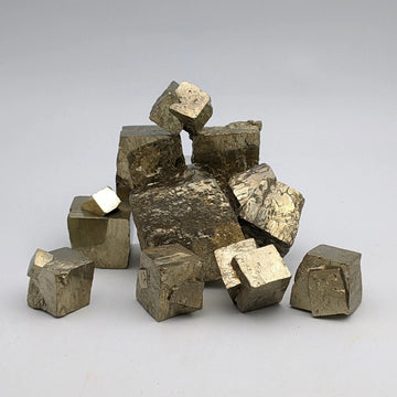 PYRITE CUBES – Natural Golden & Twined Cubic Pyrite from Spain