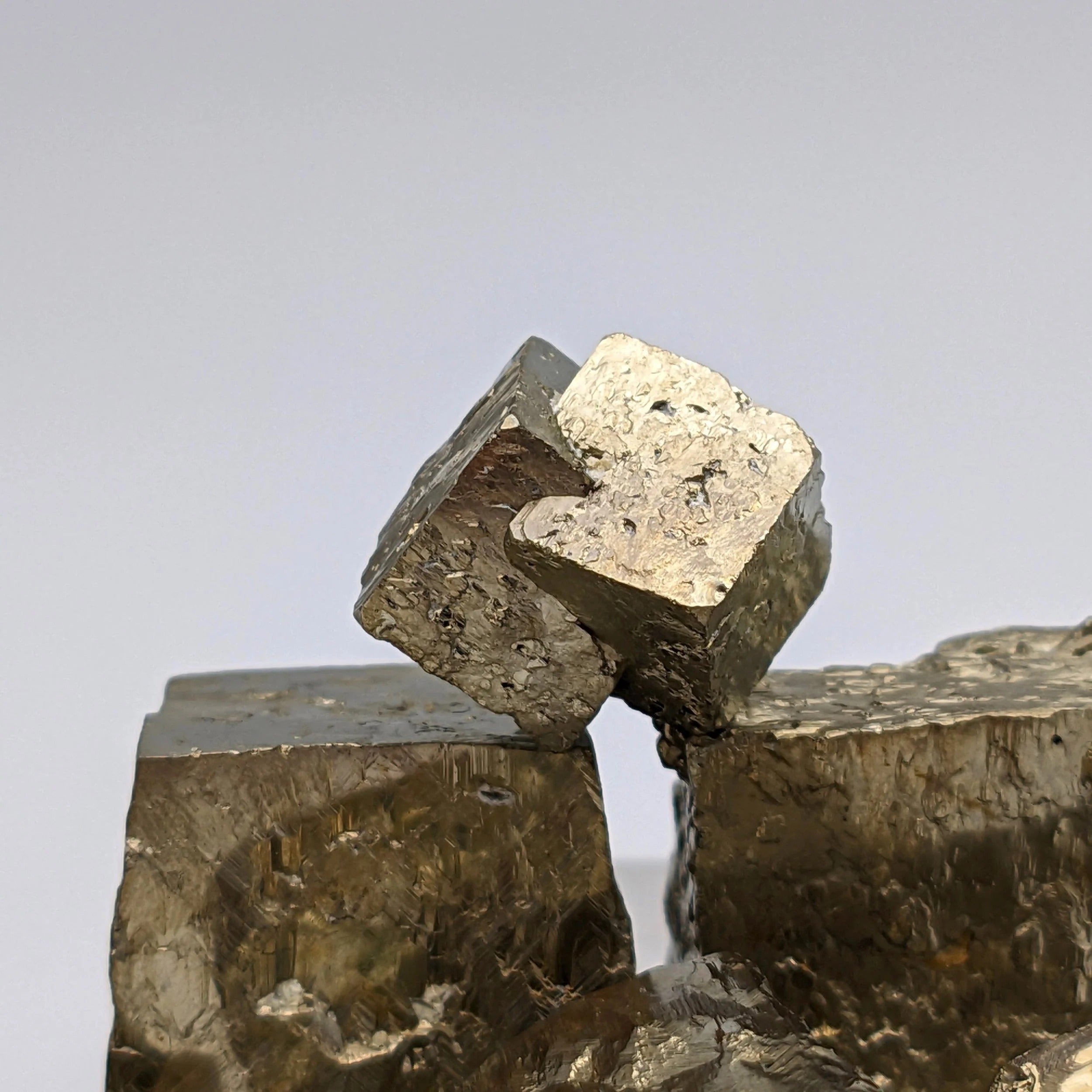 PYRITE CUBES – Natural Golden & Twined Cubic Pyrite from Spain