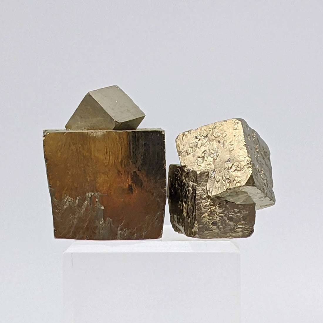 PYRITE CUBES – Natural Golden & Twined Cubic Pyrite from Spain