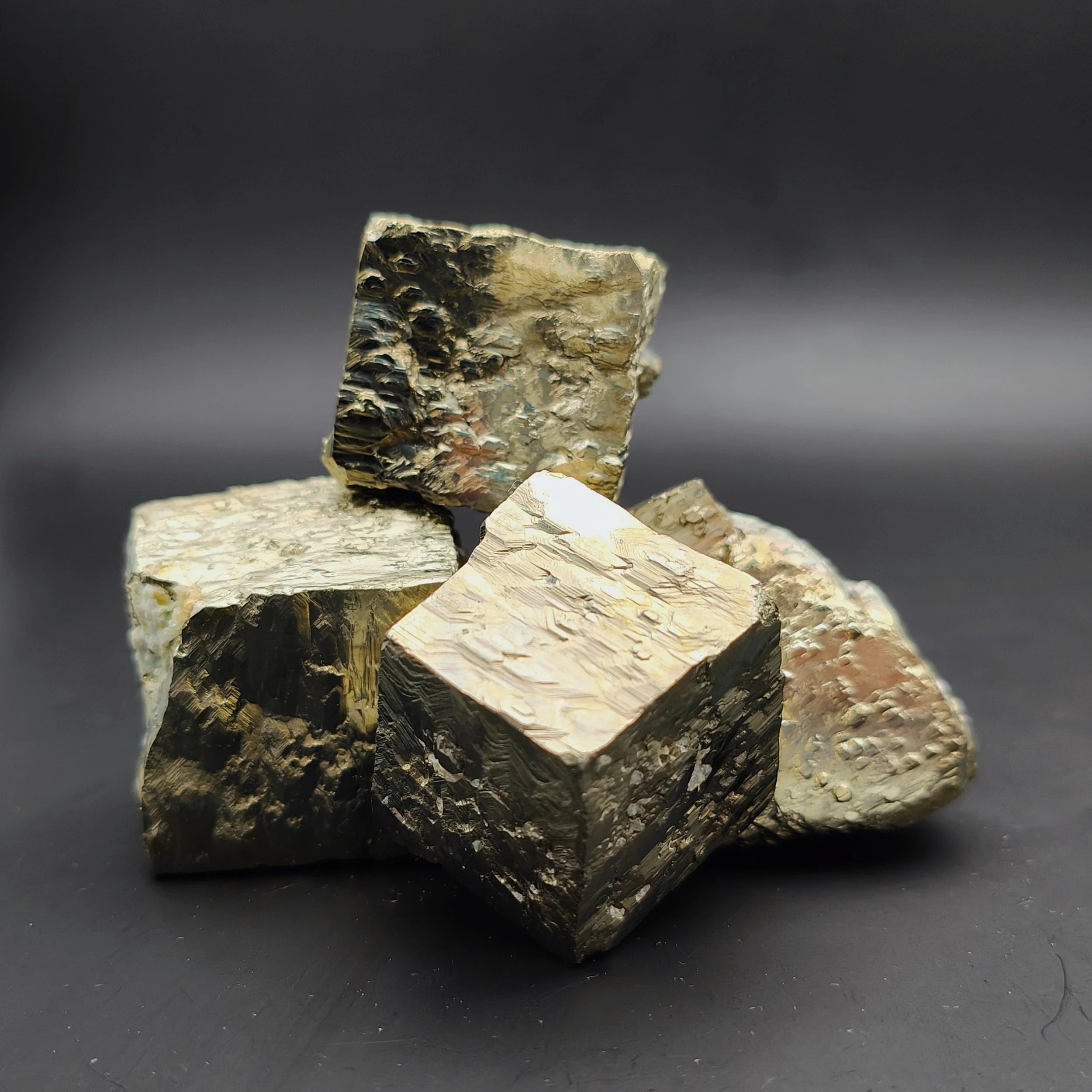 PYRITE CUBES – Natural Golden & Twined Cubic Pyrite from Spain