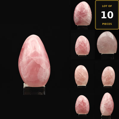 Rose Quartz tumbled stone with soft pink glow, Minas Gerais, Brazil